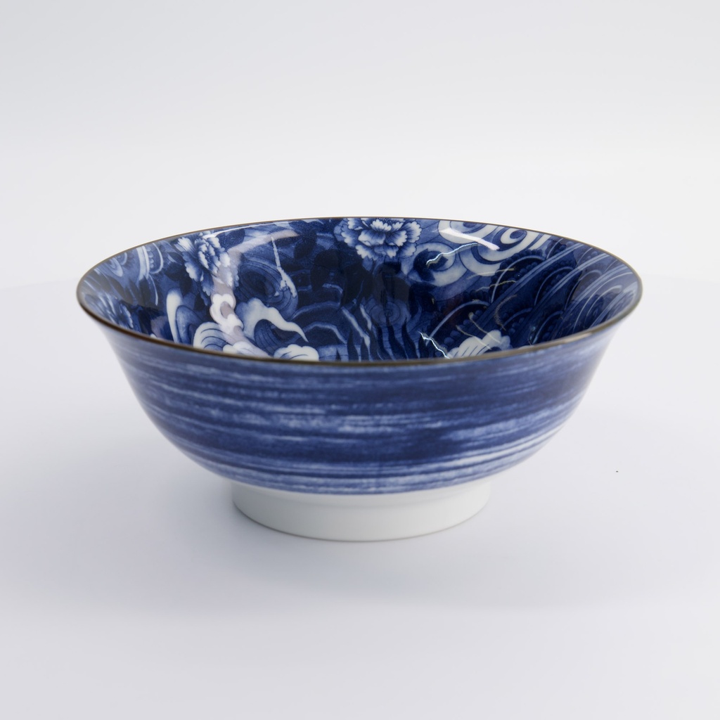 Yakuza Carp Bowl 19.8x7.5cm 1000ml BL/WH 33339 4/32