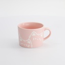 Kawaii Cat Mug Pink 8x6cm 6/48 