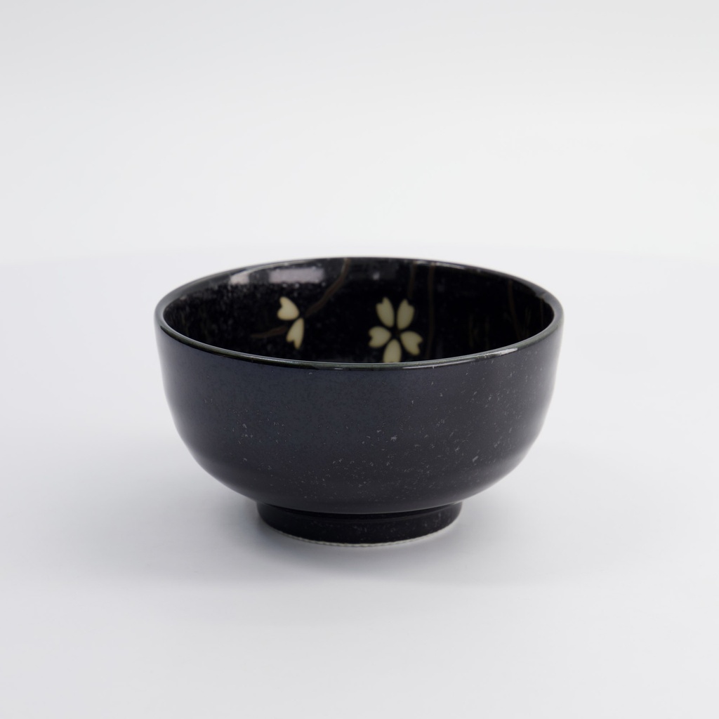 Sakura Bowl 12.5x7cm 450ml Black 33401 6/48 