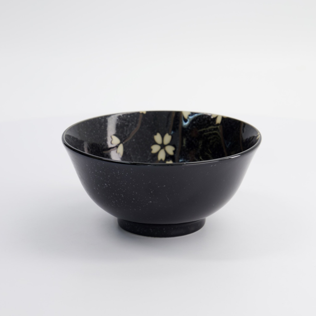 Sakura Bowl 15.3x7.5cm 650ml Black 33402 6/48