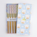 Chopstick Giftset/5 Lucky Cat Bl 33453 1/100