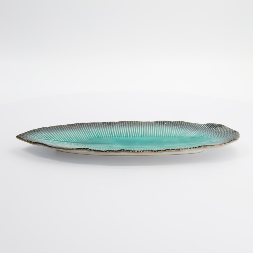 Yamasaku Oblong Plate 33x13.5x2.5cm Turquoise 33442 6/36