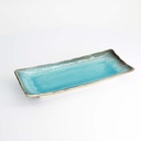 Yamasaku Blue Rectangular Plate 29x12.8x3.7cm 33429 6/36