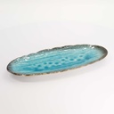 Yamasaku Oval Plate 33x13.5x2cm Blue 33430 6/36