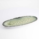 Yamasaku Green Oval Plate 33x13.5x2cm 33437 6/36