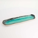 Yamasaku Turquoise Rectangular Plate 34x10x2cm 33440 6/48