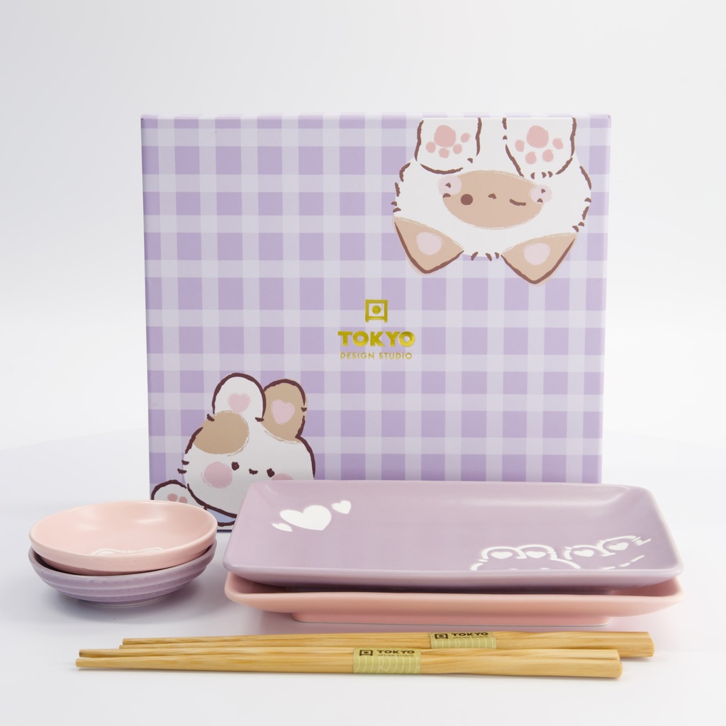 Kawaii Rabbit Cat Sushi Giftset 6pcs 33483 1/12