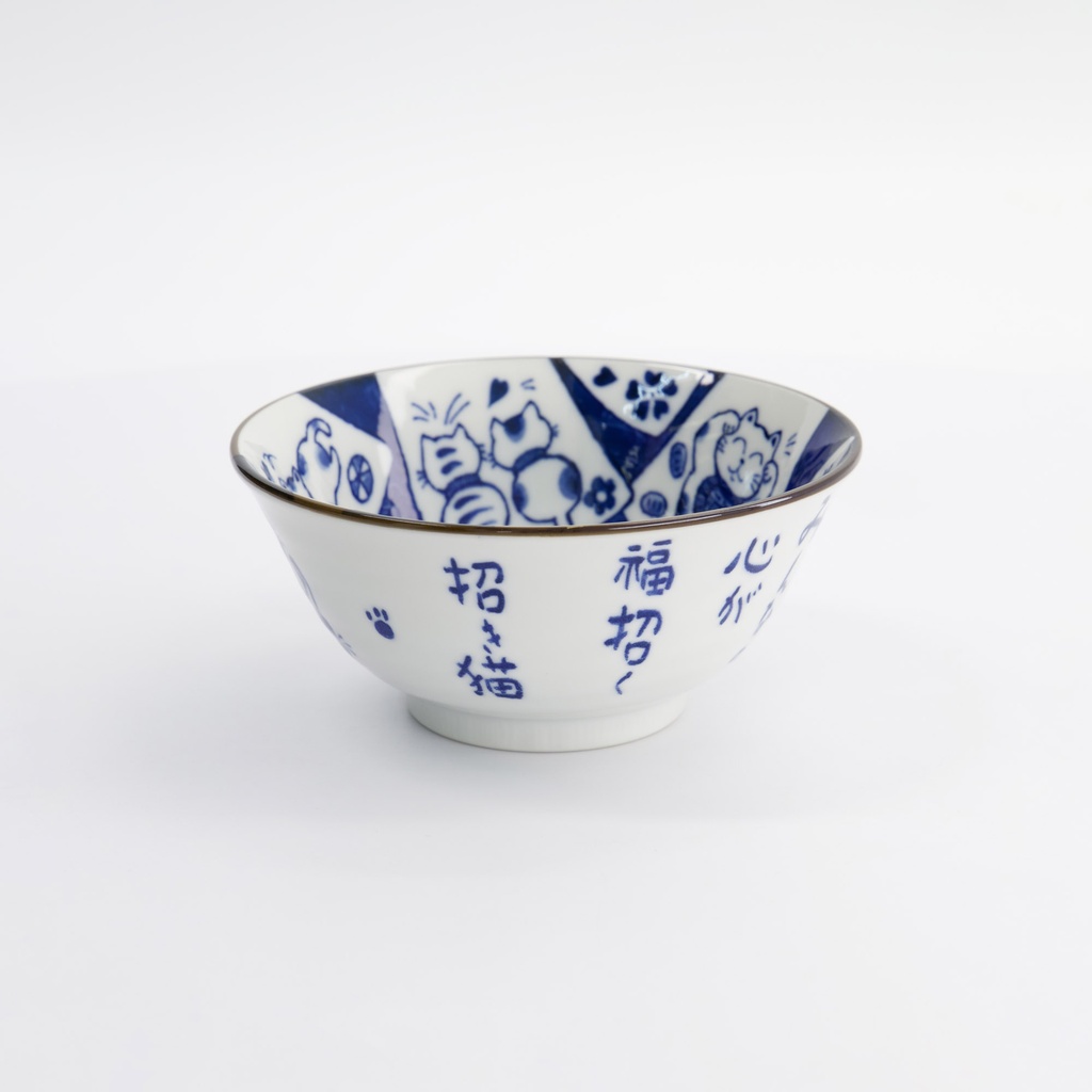 Kawaii Tayo Bowl Cat Neko 14.9x6.7cmh 500ml I 33485 6/48