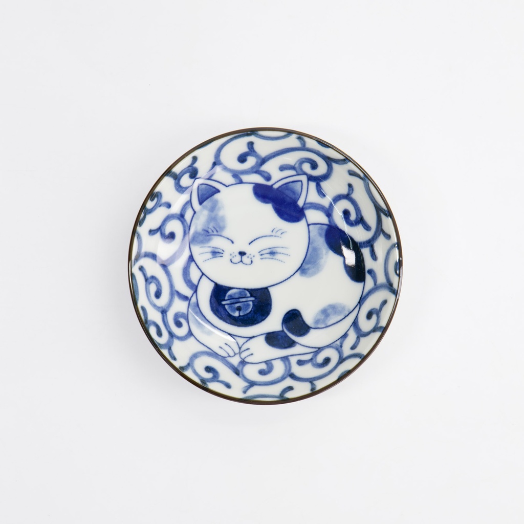 Kawaii Round Sauce Dish Cat Neko 10.2x2.5cm E 33499 12/144