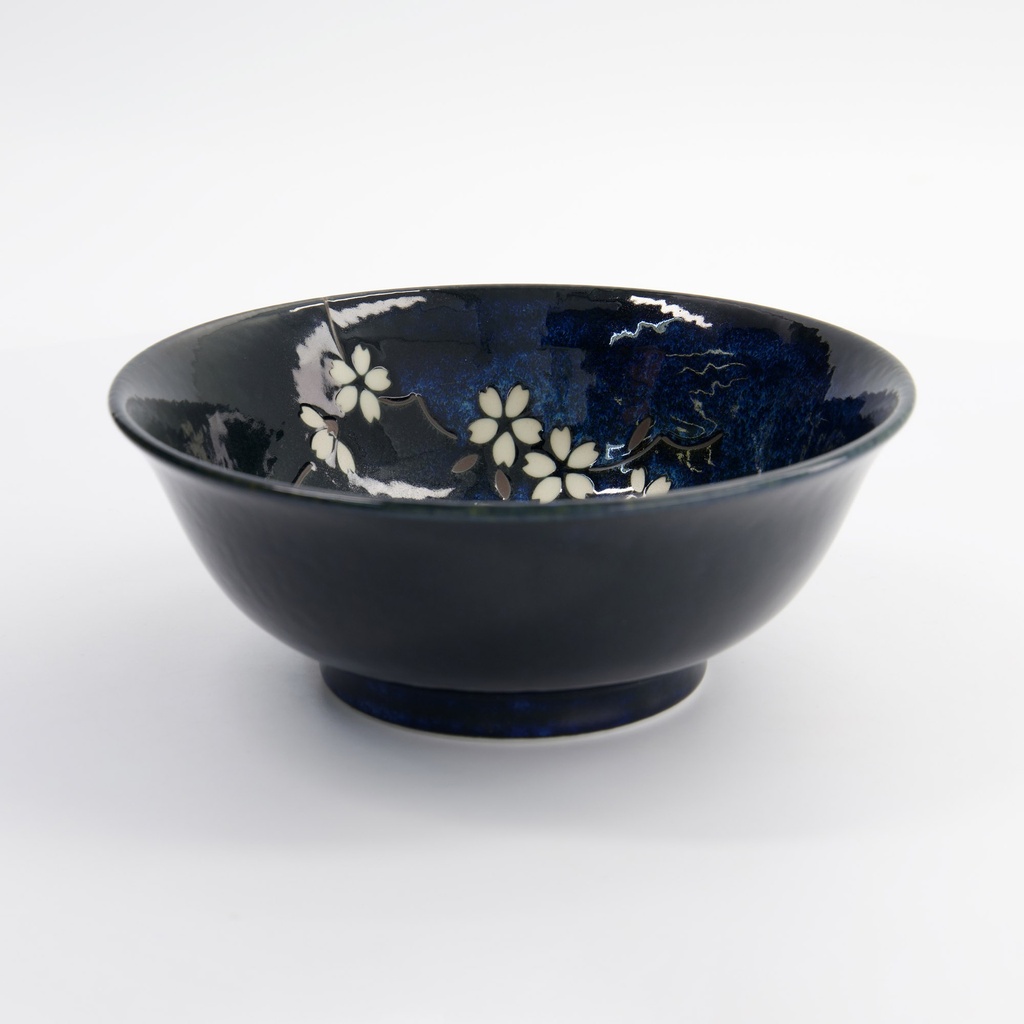 Cobalt Blue Sakura Ramen Bowl 20.5x8cm 1200ml 33516 4/32