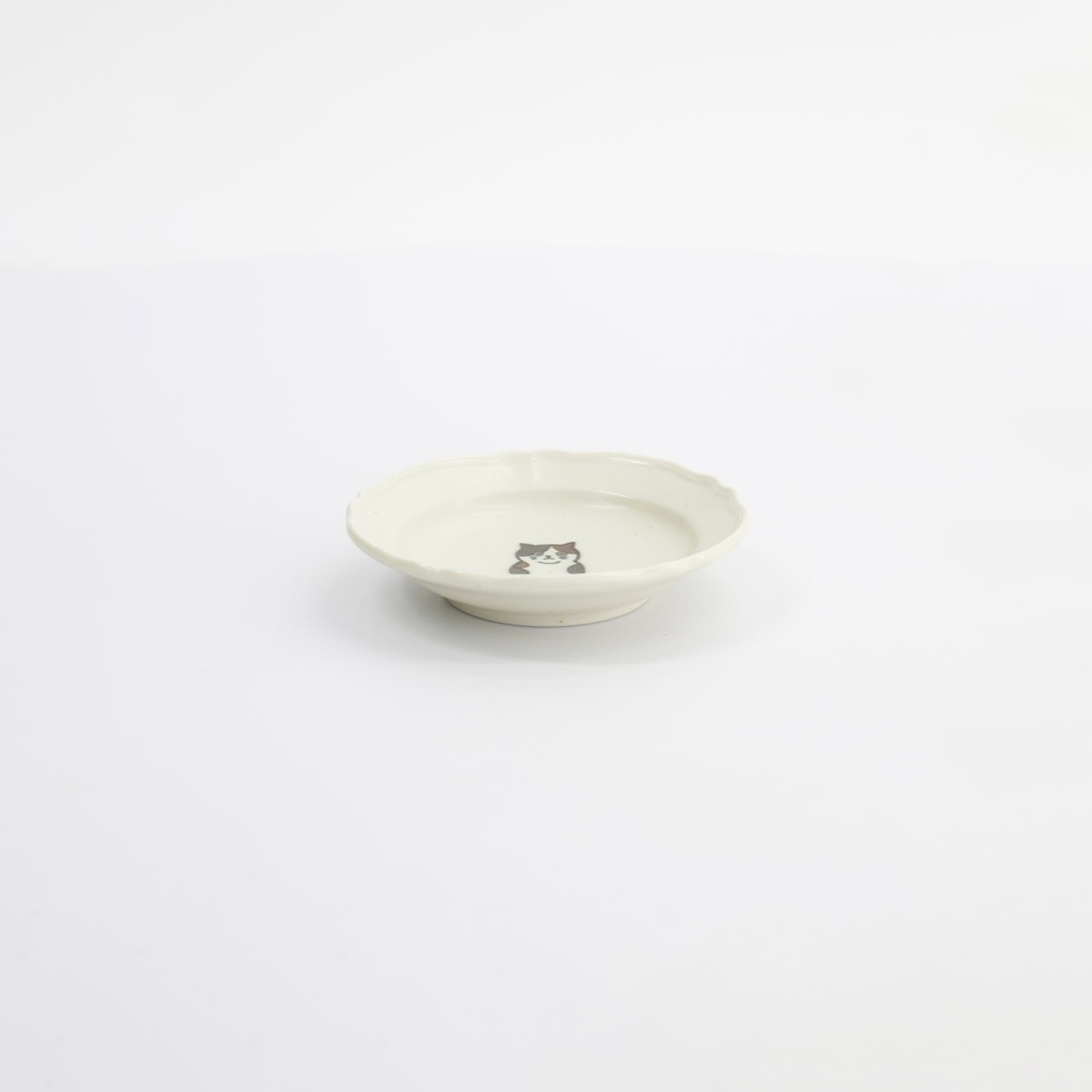Neko Maruke Cat Sauce Dish 10.2x2.3cm 33533 12/192 