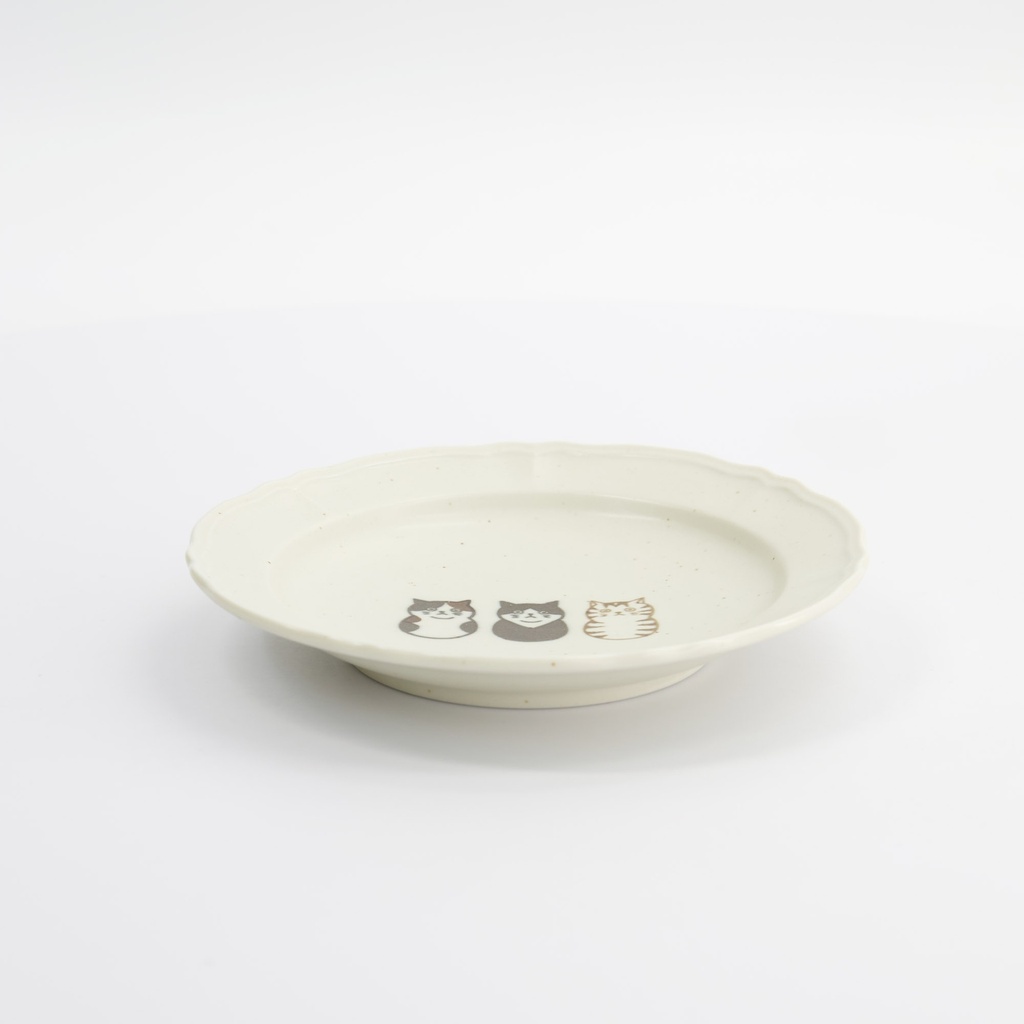 Neko Maruke Cat Plate 16.5x2.8cm 33539 12/96