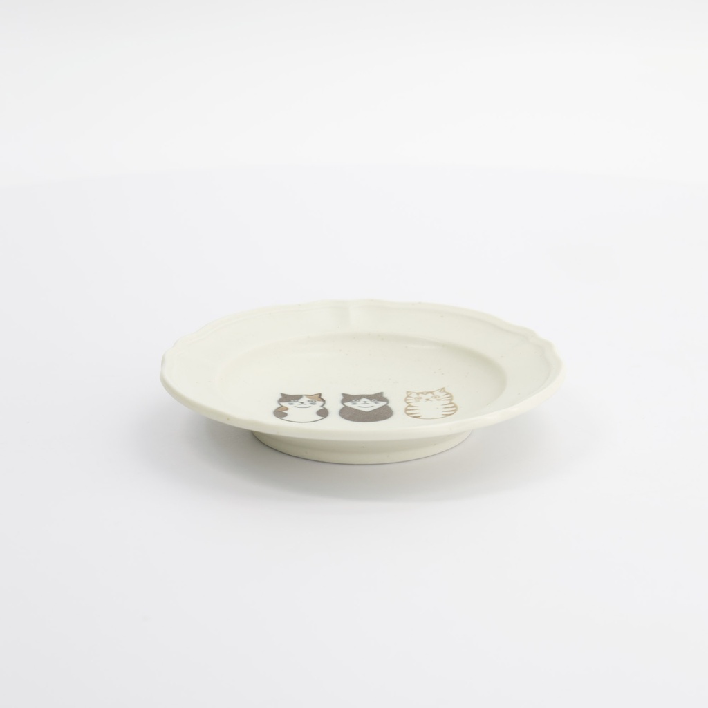 Neko Maruke Cat Plate 14x2.5cm 33541 12/144