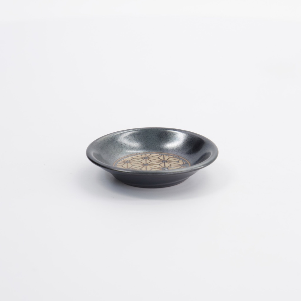 Sauce Dish Asanoha 7.8x1.8cm Black 33550 12/192