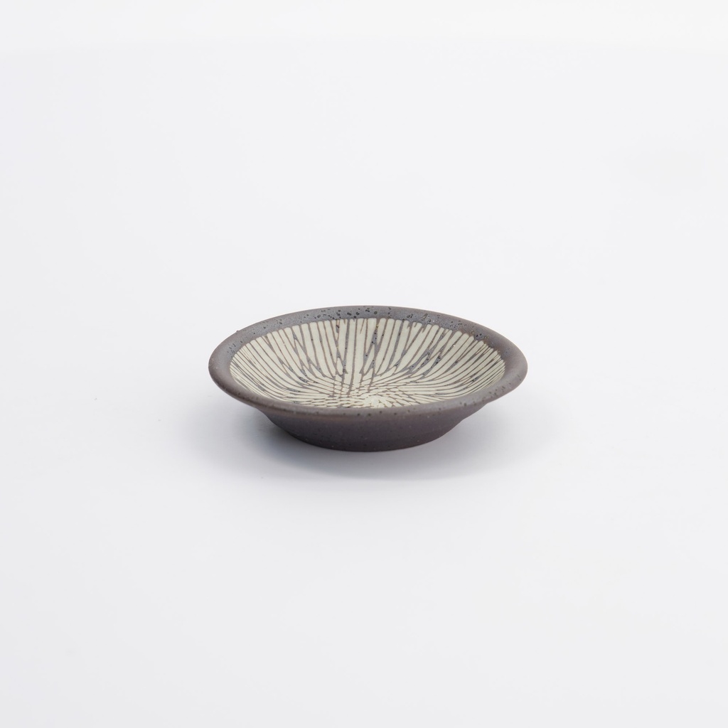 Sauce Dish Stripe 7.8x1.8cm Brown 33551 12/192