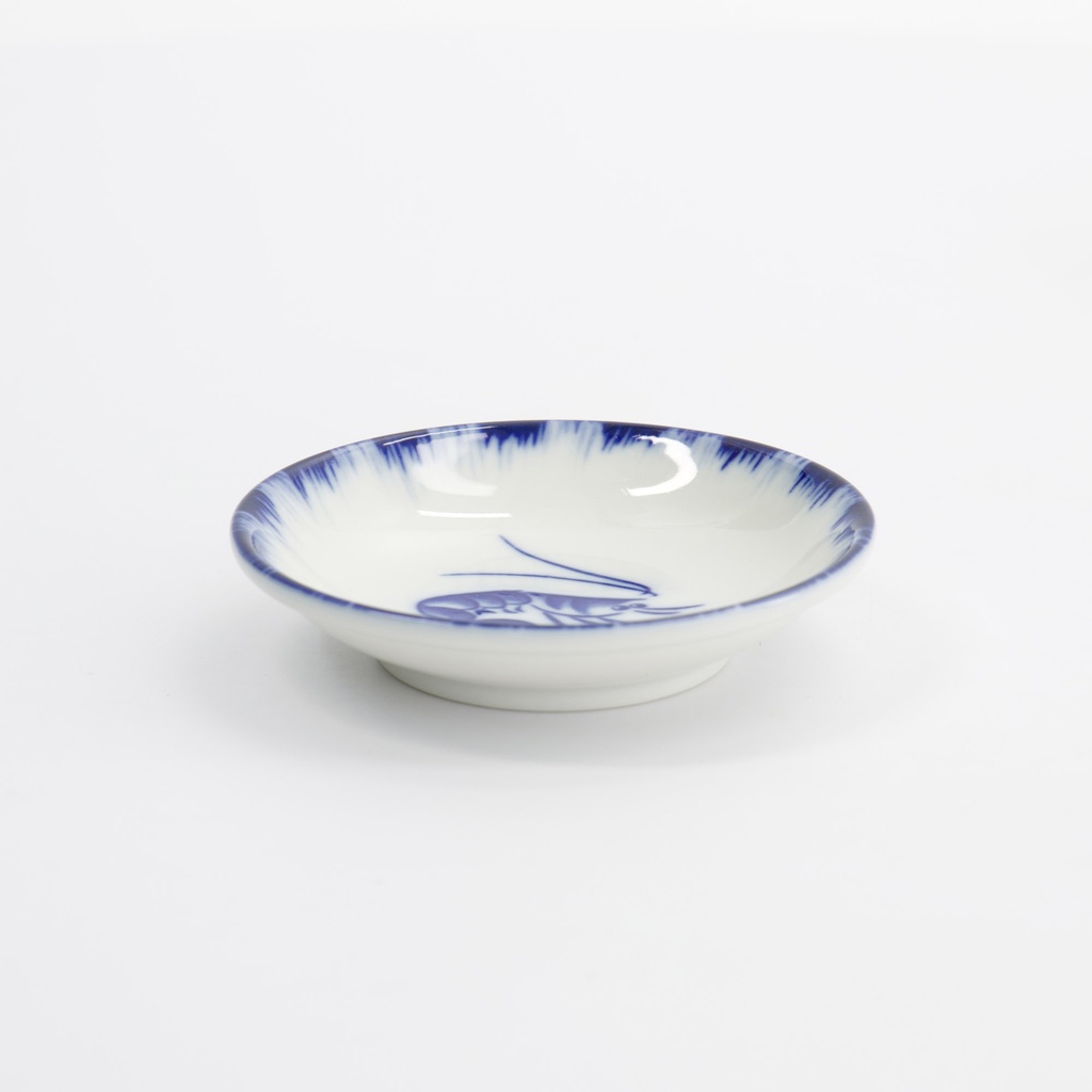 Sauce Dish Shrimp 9x2cm Blue/White 33562 12/192
