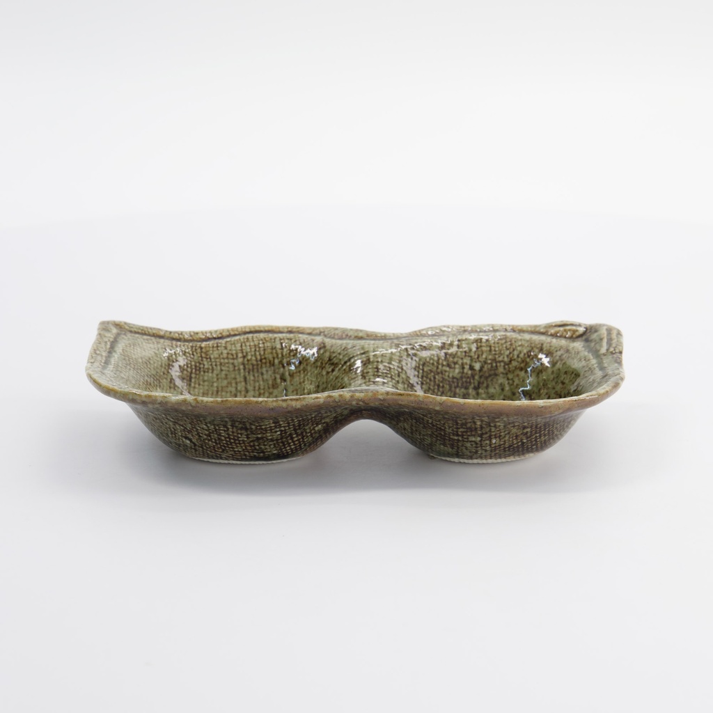 Mino Craft Sauce Dish 2pcs 19.5x9.5x3.5cm Yamasan Green 33542 12/72