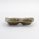 Mino Craft Sauce Dish 2pcs 19.5x9.5x3.5cm Yamasan Green 33542 12/72