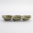 Mino Craft Sauce Dish 3pcs 27x10x3.5cm Yamasan Green 33543 6/54