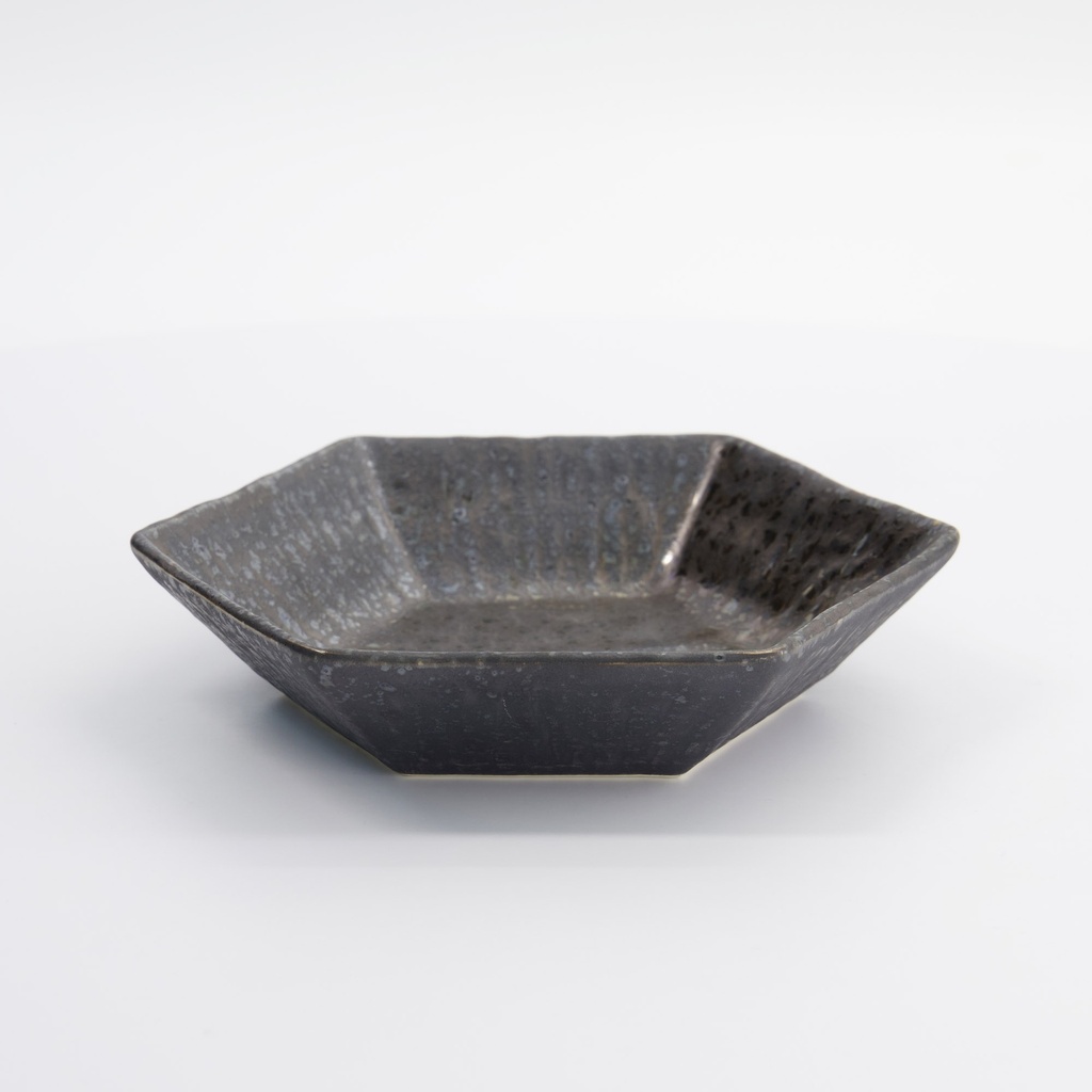 Kinkessho Shallow Bowl 18.5x16.5x4cm Grey SY21-6C 10/40