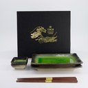 Sushi Giftset Yamasaku Hiwa Green 6pcs 21.5x14cm & 7.3x2.8cm 33602 1/12