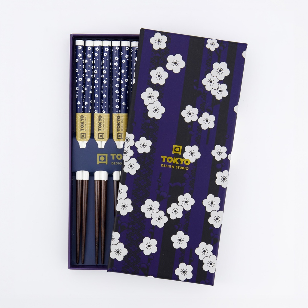 Chopstick Giftset/5 Blue Plum 1/100