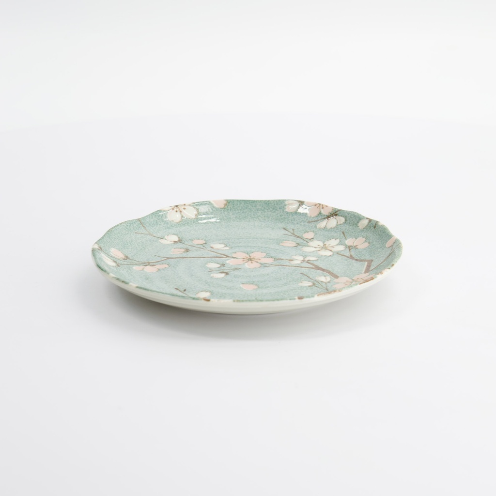 Fujisakura Plate 16.5x2cm Green 33707 6/72