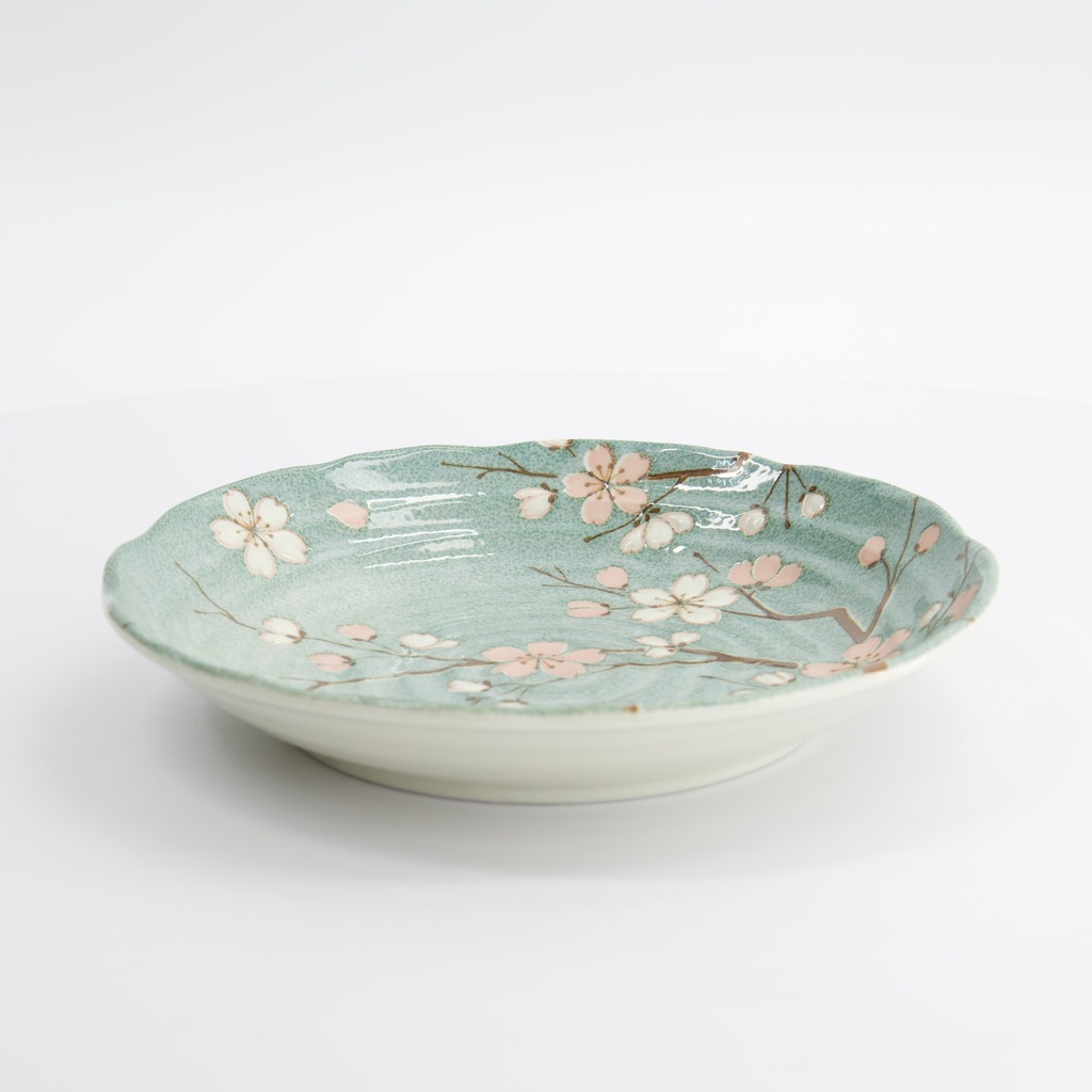 Fujisakura Plate 22x4cm Green 33709 6/36