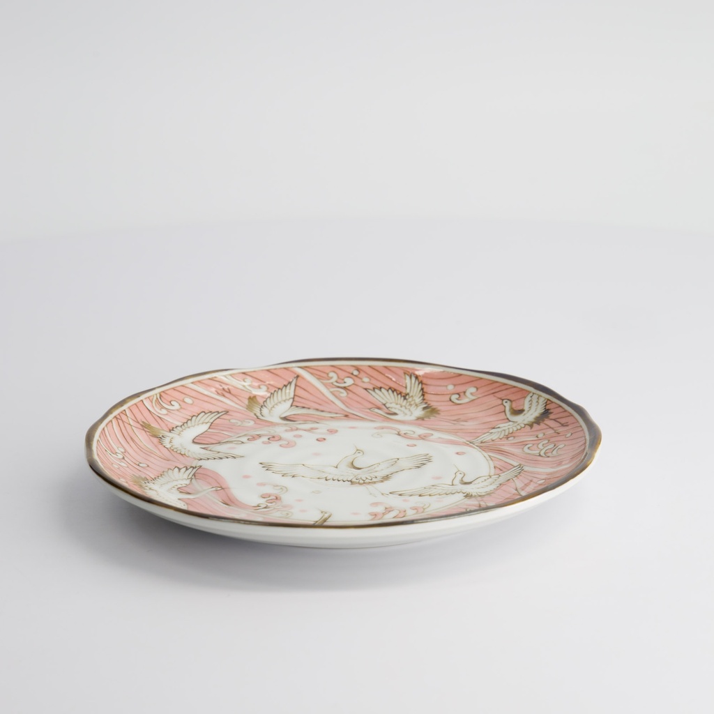 Crane Plate 16.5x2cm Pink 33712 12/96