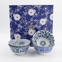 Mixed Bowls Tayo Bowl Giftset 4pcs 15x7cm 500ml Blue/White A 33746 1/10