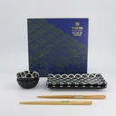 Onyx Noir Mermaid Sushi Giftset 6pcs 22x13x2cm & 8.5x3.4cm 33756 1/16