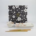 Sakura Sushi Giftset 6pcs 22x13x2cm & 8.5x3.4cm White 33758 1/16 