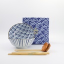 Natsu 6pcs Ramen Giftset 21x7.8cm 1000ml Blue/White  33781 1/12