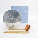 Fujisakura 6pcs Ramen Giftset 21x7.8cm 1000ml Gray  33784 1/12