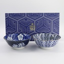 Mixed Ramen Bowls 2pcs Giftset 19x8cm 1000ml Blue/White 33789 1/14