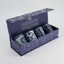 Cup Giftset 4pcs 6.5x7.5cm 160ml Blue/White 14A 33843 1/6 