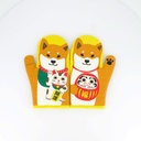 Kawaii Shiba Kitchen Gloves Yellow 875272 2/50 ( 1pcs)