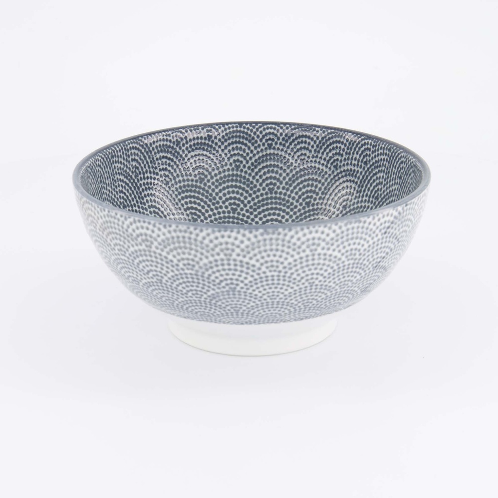 Nippon Grey Sanuki Bowl 18.5x9cm 1000ml Dot YW-5539/A 3/24