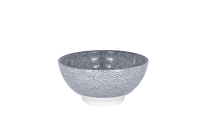 Nippon Grey Sanuki Bowl 18.5x9cm 1000ml Dot YW-5539/A 3/24