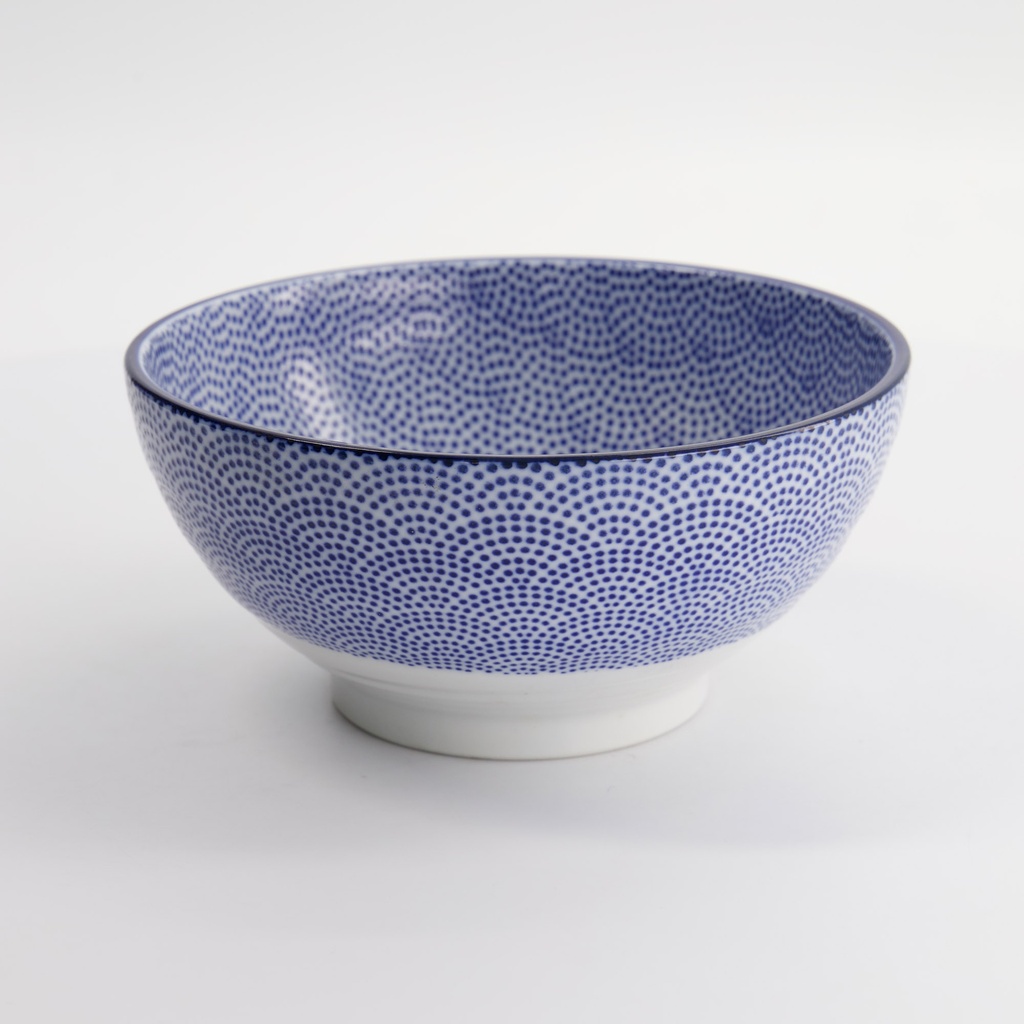 Nippon Blue Sanuki Bowl 18.5x9cm 1000ml Dots YW-1018/A 3/24