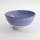 Nippon Blue Sanuki Bowl 18.5x9cm 1000ml Dots YW-1018/A 3/24