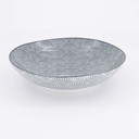 Nippon Grey Pasta Plate 21x5.2cm Dot YW-5538/A 3/36