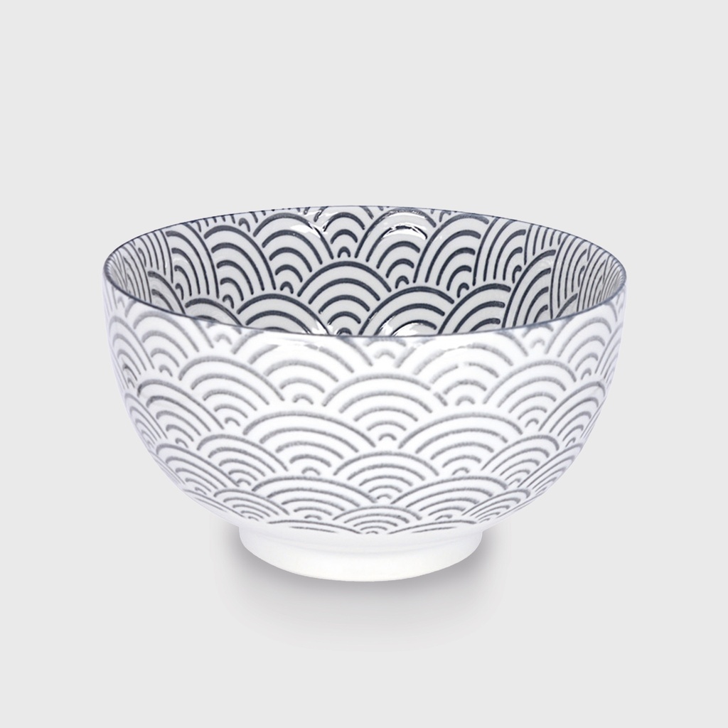 Nippon Grey Bowl 13.2x7.2cm 500ml Dot YW-5537/A 6/48