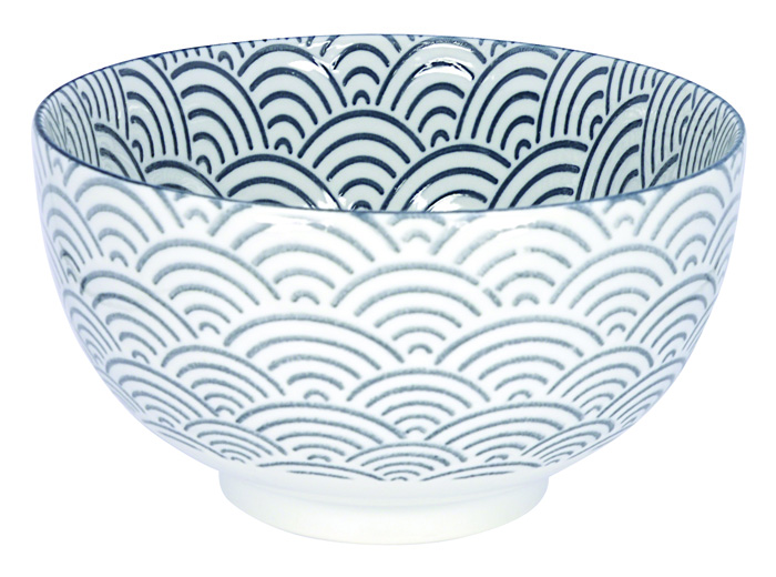 Nippon Grey Bowl 13.2x7.2cm 500ml Dot YW-5537/A 6/48