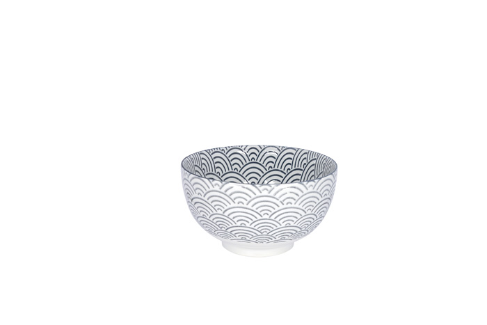Nippon Grey Bowl 16x8.5cm 600ml Wave YW-5541/B