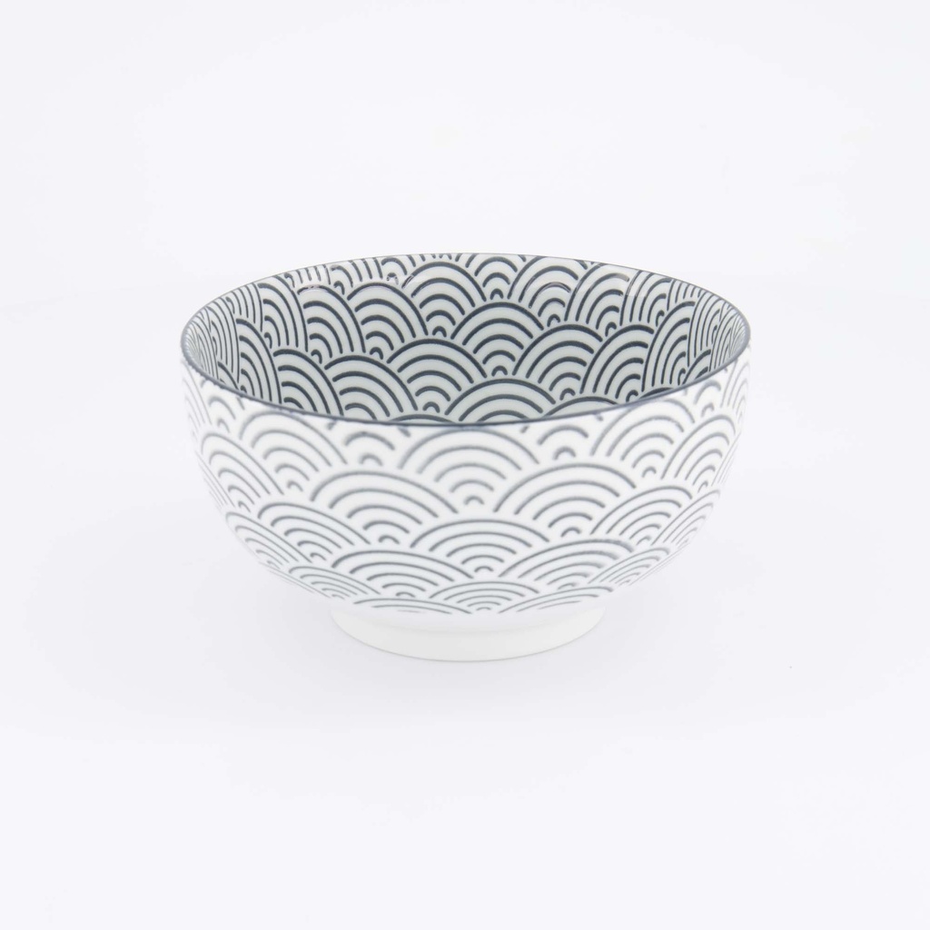 Nippon Grey Bowl 16x8.5cm 600ml Wave YW-5541/B