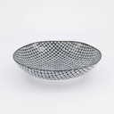 Nippon Black Pasta Plate 21x5.2cm Raindrop YW-5810/H 3/36