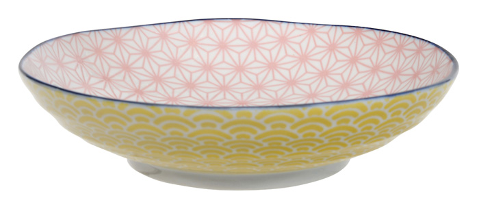 Star/Wave Pasta Plate 21x5.2cm Pink YW-5813/C  3/36