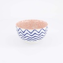 Mixed Bowls Okonomi Bowl Zigzag with Red Crackle 13.2x7.4cm 500ml YW-7681/B  6/48