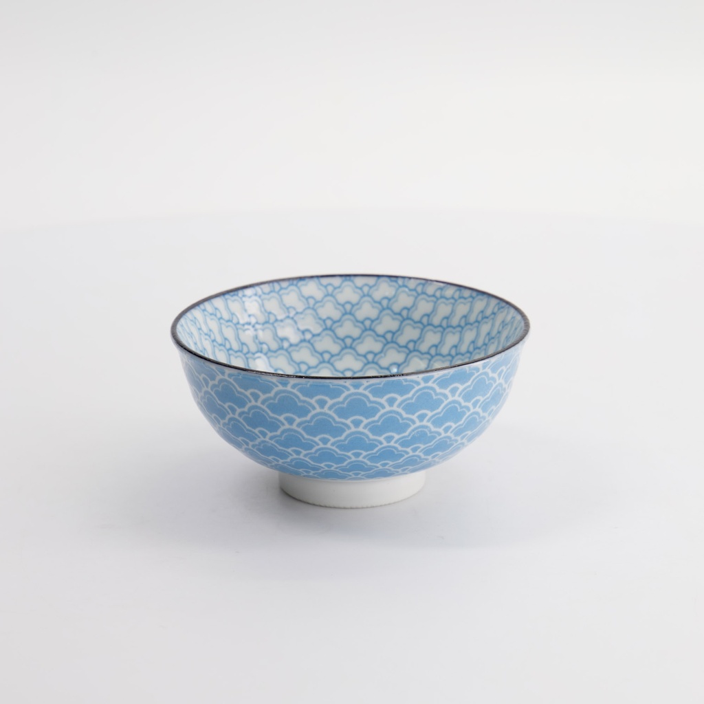 Mixed Bowls Rice Bowl 11.3x5.2cm 250ml Light Blue Cloud YW-5020/1  12/96